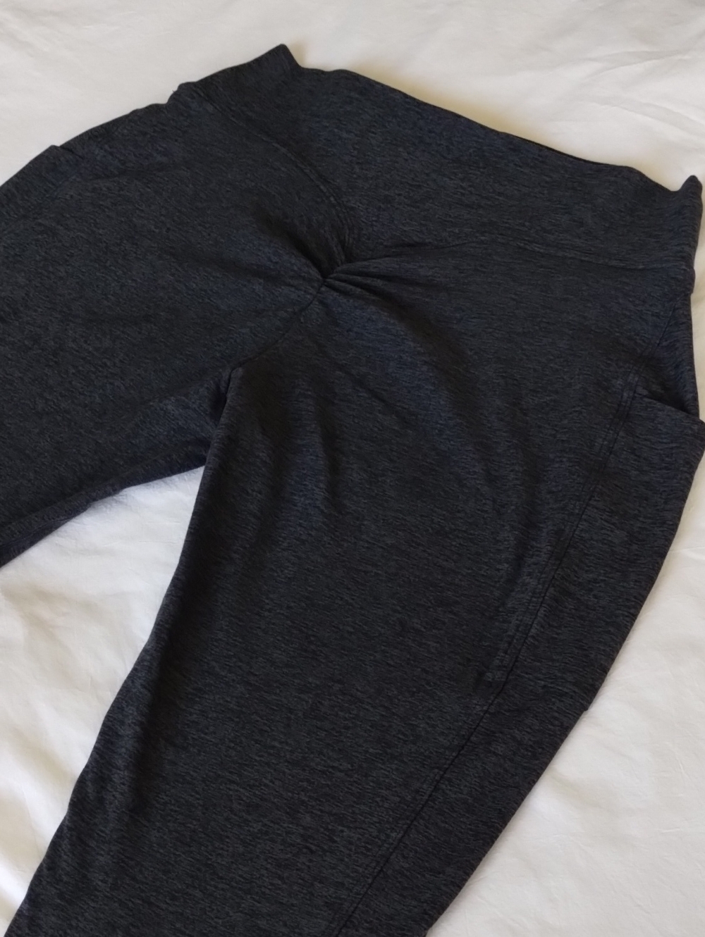 Bombshell Toned 7/8 High-Waist Sculpting Leggings with Pockets - Charcoal Gray L - Picture 11 of 16